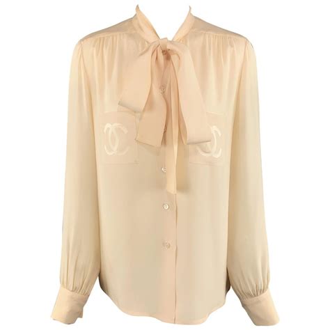 women chanel blouse|vintage chanel blouse.